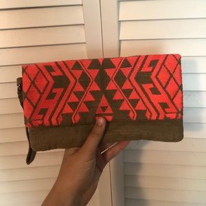 Pink and Brown Clutch
